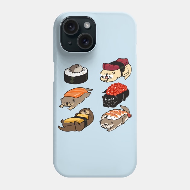 Sushi Otter Phone Case by huebucket