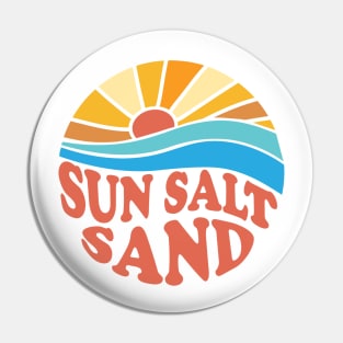 Retro Sunset Sun Salt Sand Pin