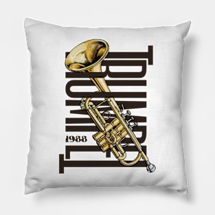 music with a trumpet Pillow