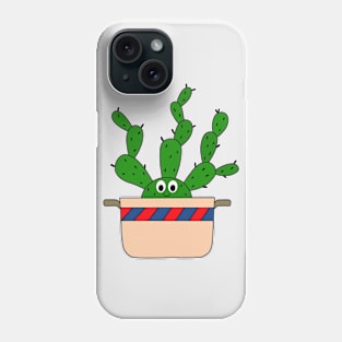 Cute Cactus Design #204: Beaver Tail Cactus In Old Pot Phone Case