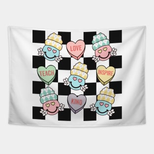 Teacher Valentines Day Inspirational Conversation Hearts Tapestry