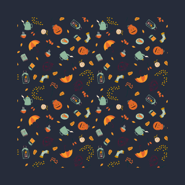 Pattern with different autumn elements by DanielK