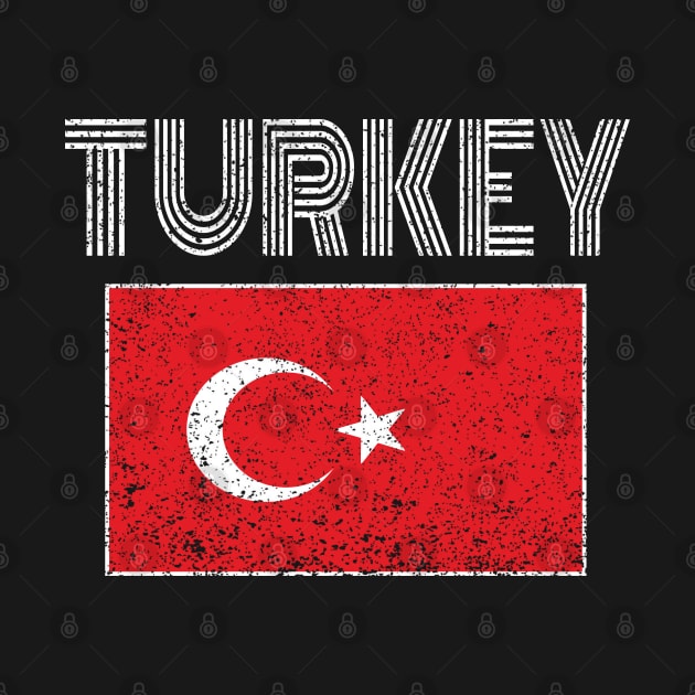 Turkey National Flag Distressed Turkish Country Gift by Grabitees