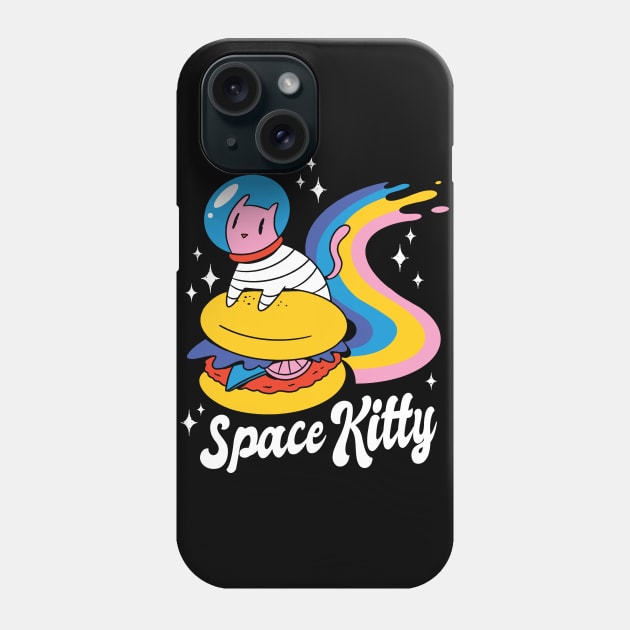 Space Cat Burger Phone Case by Hmus