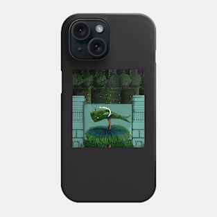 Alabaster the Cat and the Topiary Whale Night Version Phone Case