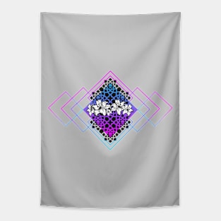 Flowers Skulls & Diamonds Tapestry