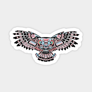 Mystic Owl in Native American Style Magnet