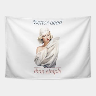 Better dead than simple girl retro vintage Tapestry