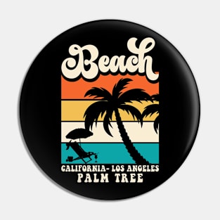 Beach California Los Angeles Palm Tree T Shirt For Women Men Pin