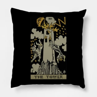 The Tower Tarot Card Pillow