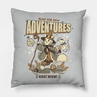 Wizard Cat Ready For New Adventures Light by Tobe Fonseca Pillow