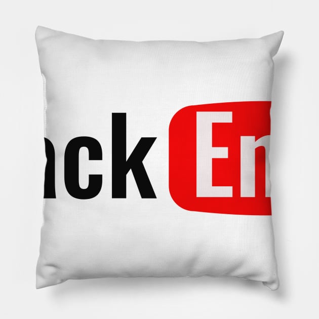 BackEnd Developer - Back-End - YouTube Pillow by FaixaPreta