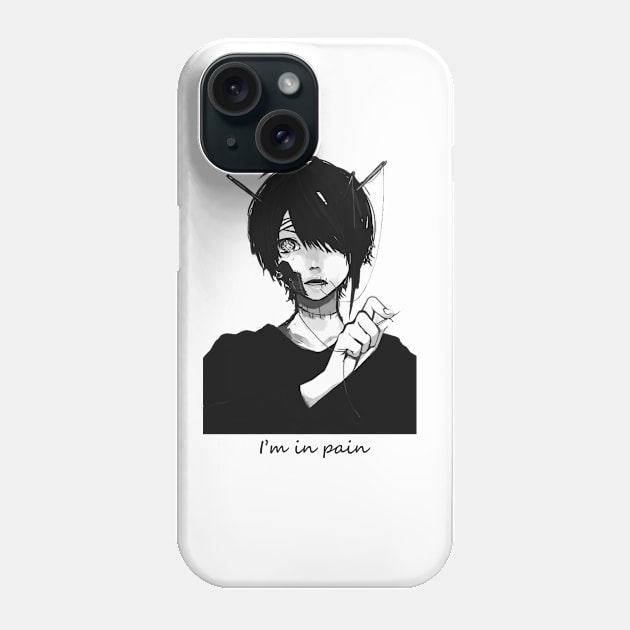 Sad anime otaku ( in pain ) t-shirt Phone Case by OtakuAmazing