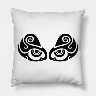 Abstract tribal tattoo with eye concept No. A17 Pillow