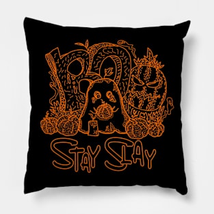 Stay Slay - Happy Happy Halloween Pillow