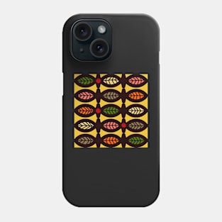 Graphic pattern with autumn leafs Phone Case