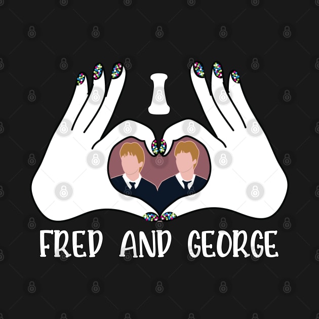 I love Fred and George Gift, Fred And George Weasly by Vixel Art