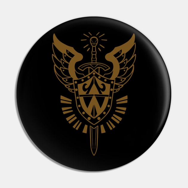 Paladin - Oath of Devotion: Gold Pin by Milmino