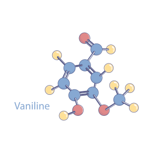 Abstract vaniline molecule vector model T-Shirt