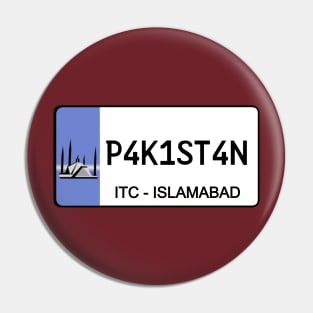 Pakistan car license plate Pin