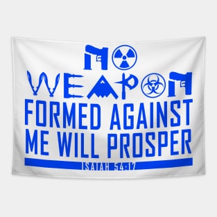 No Weapon Formed (Blue) Tapestry