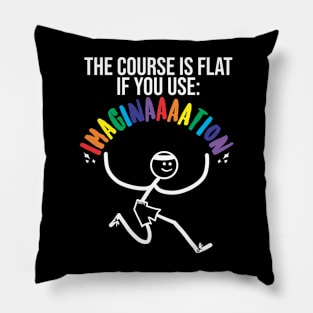 Cross Country Meme Funny Stick Figure Runner Pillow