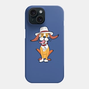 Funny dog in hat Phone Case