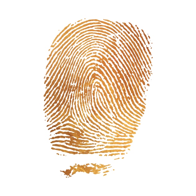 Gold Fingerprint Animal Print by Inogitna Designs