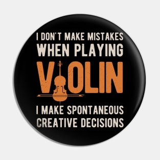 Funny Violinist Violin Gifts Pin