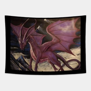 Purple Dragon close up Tapestry