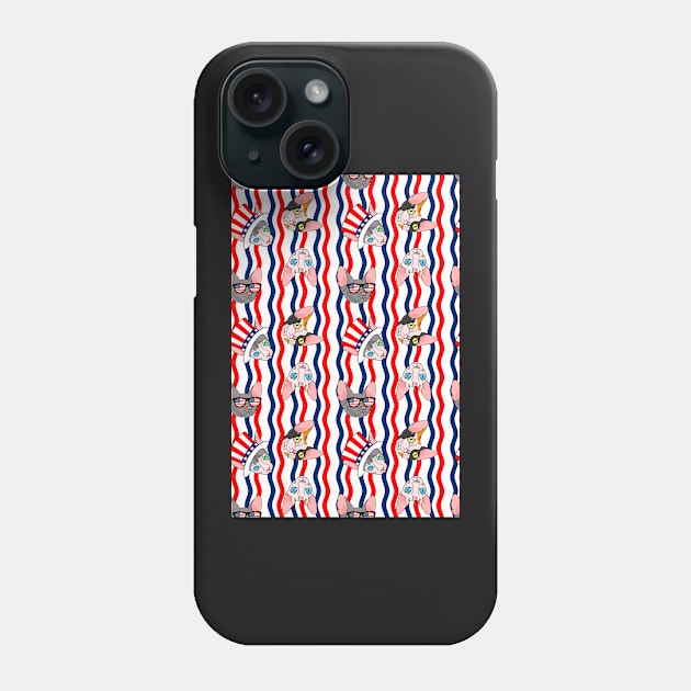 patriotic sphynx rick rack Phone Case by B0red