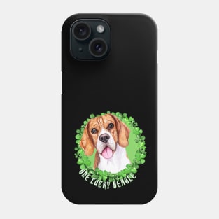 One Lucky Beagle Funny St. Patrick Dog Phone Case