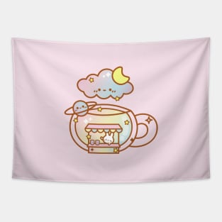 Rainbow Tea Cup Tapestry