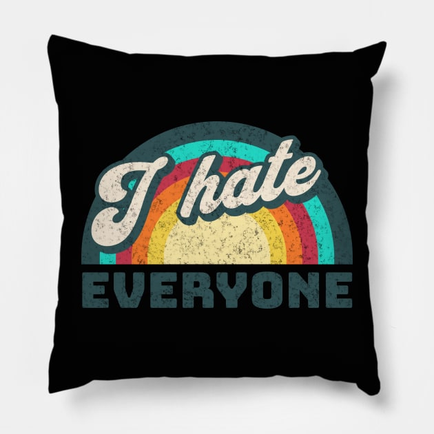 I Hate Everyone Anti Social Pillow by MalibuSun