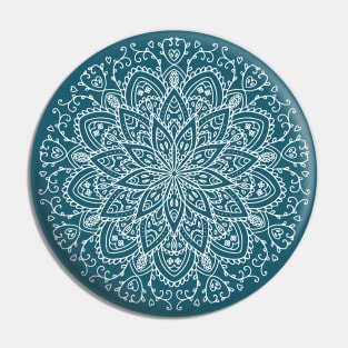 Petrol Blue Mandala Pin