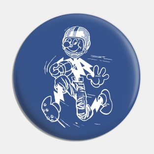 Bolt - Chargers Football Mascot White Pin