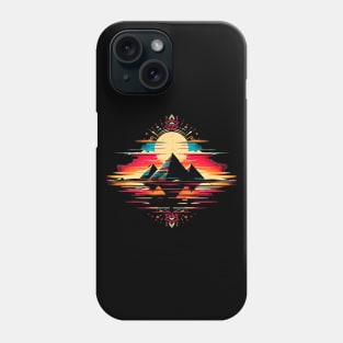 Retro Three Pyramids of Giza Design Phone Case