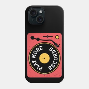 Vintage Play More Records Turntable // Vinyl Record Collector // Vinyl Junkie Music Lover Phone Case