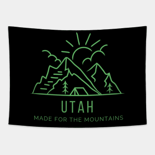 Utah snowboarding - Utah Camping Tapestry