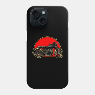 1951 Vincent Black Shadow Retro Red Circle Motorcycle Phone Case