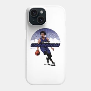 Cade Cunningham Detroit Skyline Phone Case