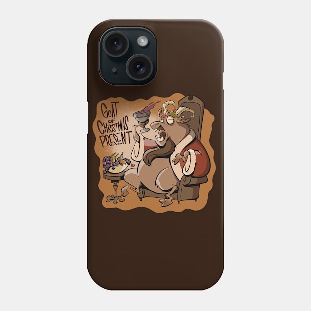 Goat of Christmas Present Phone Case by westinchurch