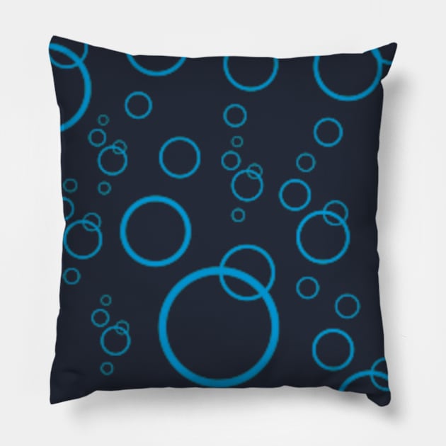 Pattern of balls or circles, water bubbles Pillow by SAMUEL FORMAS