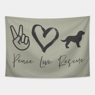 Peace Love Rescue Tapestry