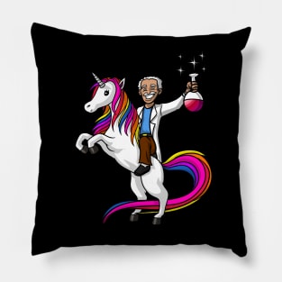 Chemistry Science Teacher Riding A Magical Unicorn Pillow