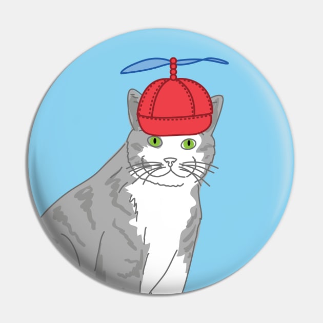 Silly Tabby Cat Pin by SWON Design