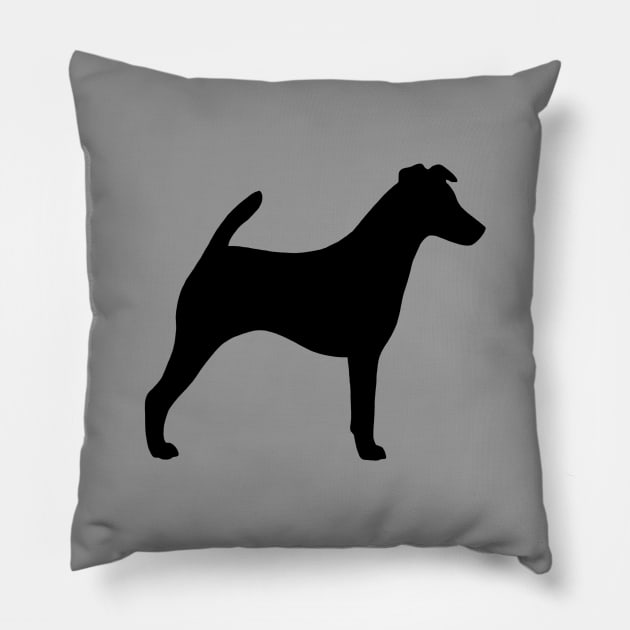 Smooth Fox Terrier Silhouette Pillow by Coffee Squirrel