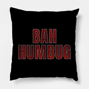 Bah Humbug - Christmas Plaid Pillow