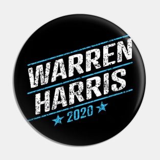 Elizabeth Warren and Kamala Harris on the one ticket? Dare to dream. Presidential race 2020 Distressed text Pin