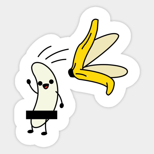 Banana Peel Sticker - Funny - Sticker